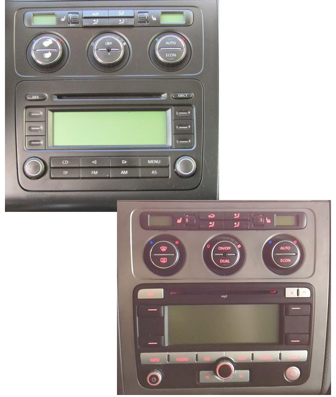 Autorádio VW Touran JVC KD-T922BT Bluetooth s instalační sadou