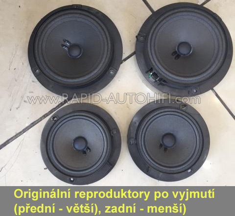 Reproduktory MERCEDES-BENZ A W169 ESX SXE6.2W Přední s redukcemi