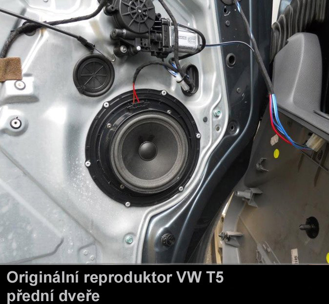 Reproduktory VW Transporter T5 ESX HZ62 s redukcemi