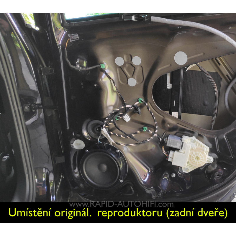 Reproduktory VW PASSAT B8 ESX SXE62 Zadní s redukcemi