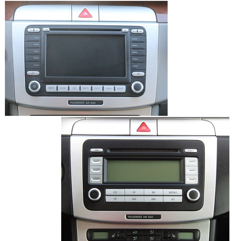 Autorádio VW Passat B6 Passat B7 JVC KD-X382BT Bluetooth s instalační sadou