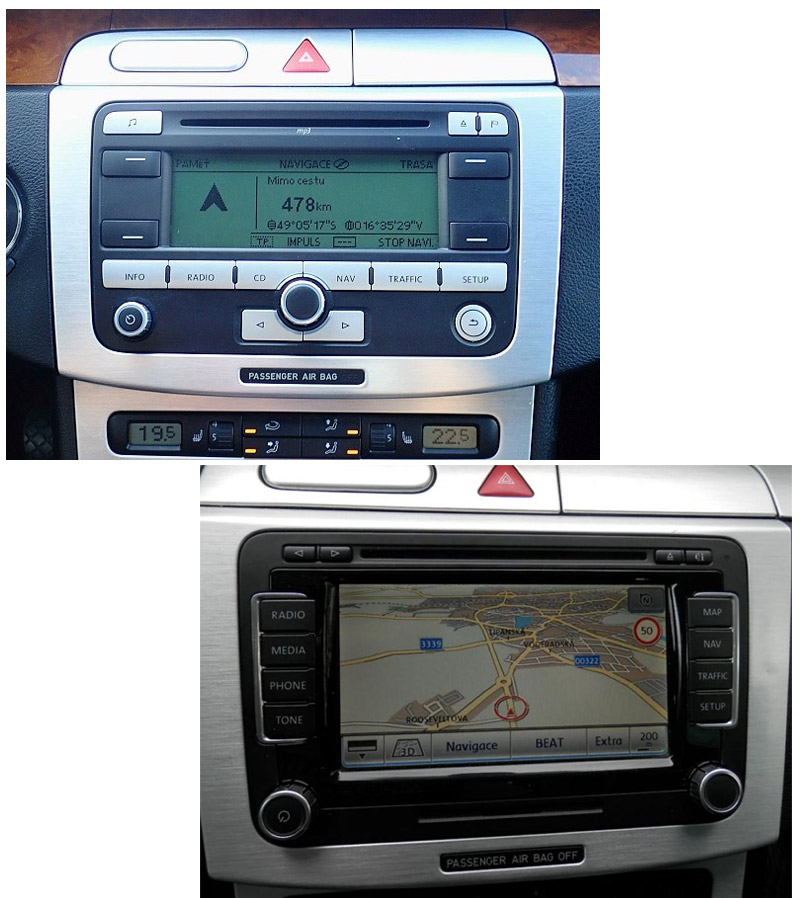 Autorádio VW Passat B6 Passat B7 JVC KD-X382BT Bluetooth s instalační sadou