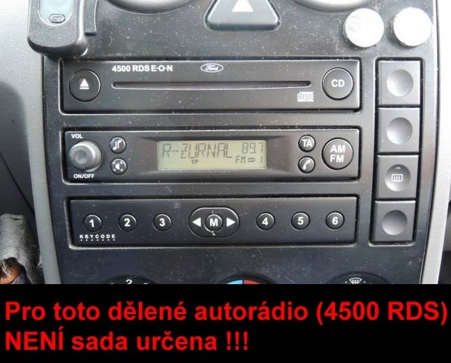 Autorádio FORD Fusion JVC KD-X282BT Bluetooth s instalační sadou