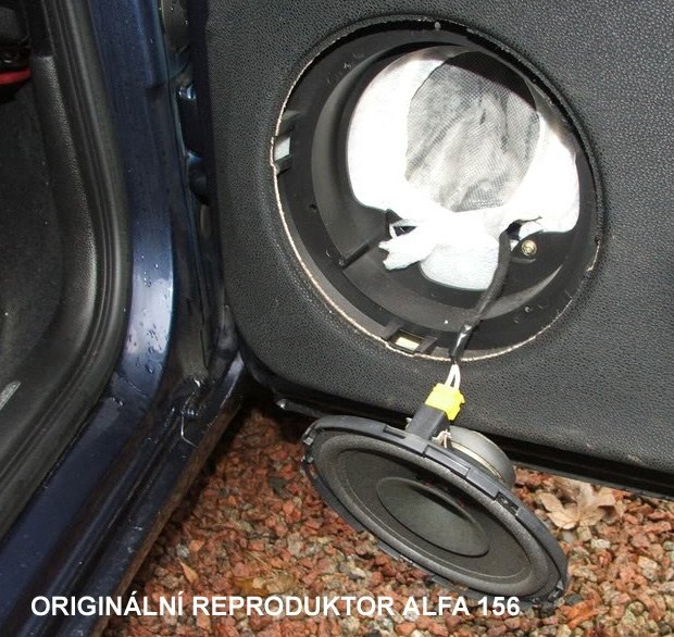 Reproduktory ALFA ROMEO 156 ESX HZ62 Přední+Zadní s redukcemi