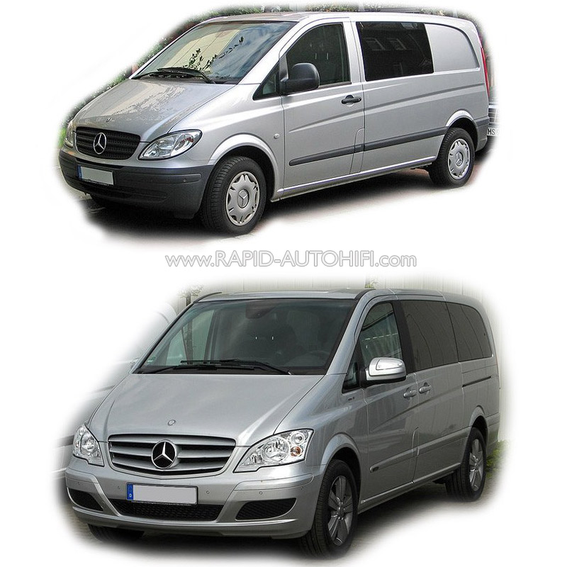 Reproduktory MERCEDES-BENZ Vito Viano 2006-2014 Rockford Fosgate R152-S s redukcemi