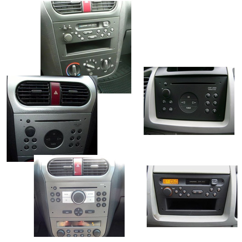 Vidličky pro autorádio OPEL Agila Corsa Meriva Vectra Omega Signum Vivaro RENAULT Trafic