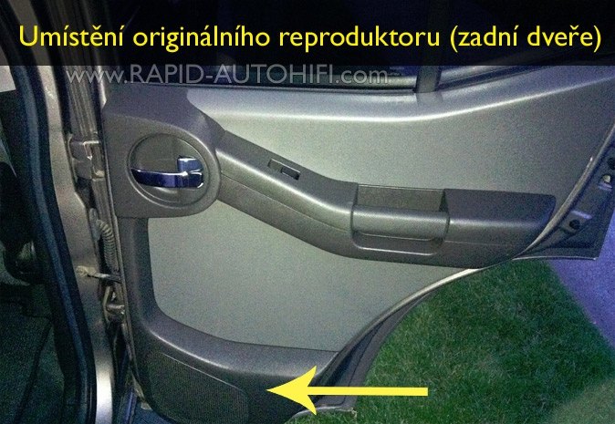 Reproduktory NISSAN Navara 2004-2014 ESX SXE62 Zadní s redukcemi