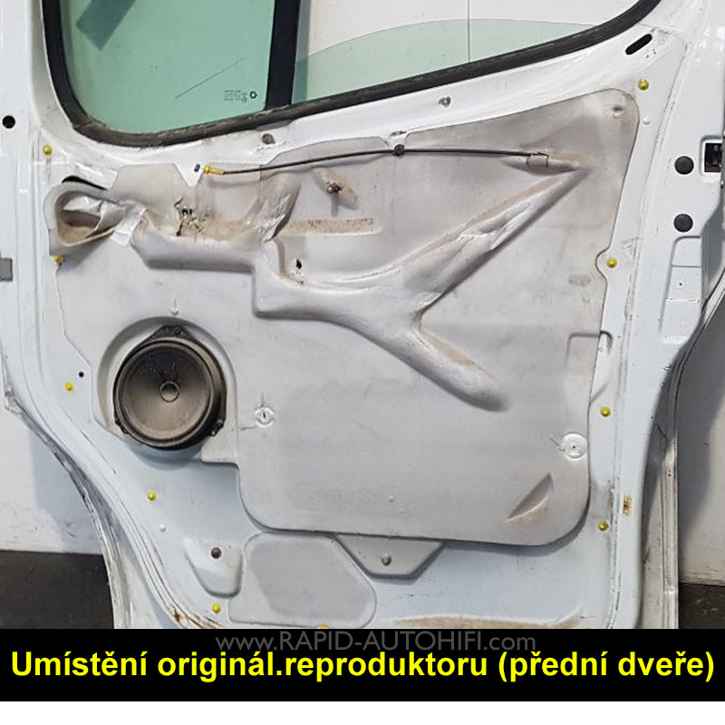 Reproduktory NISSAN Primastar OPEL Vivaro RENAULT Trafic 2001-2014 Crunch DSX62 přední s redukcemi