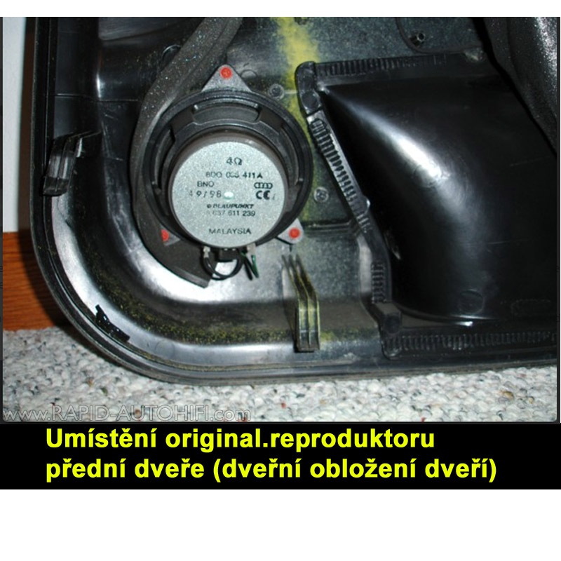 Reproduktory AUDI A4 B5 Rockford Fosgate R152-S Přední s redukcemi