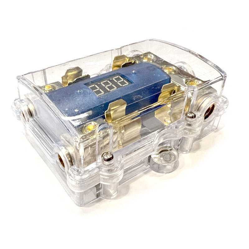 Pojistkové pouzdro Prosonic s digitálním voltmetrem