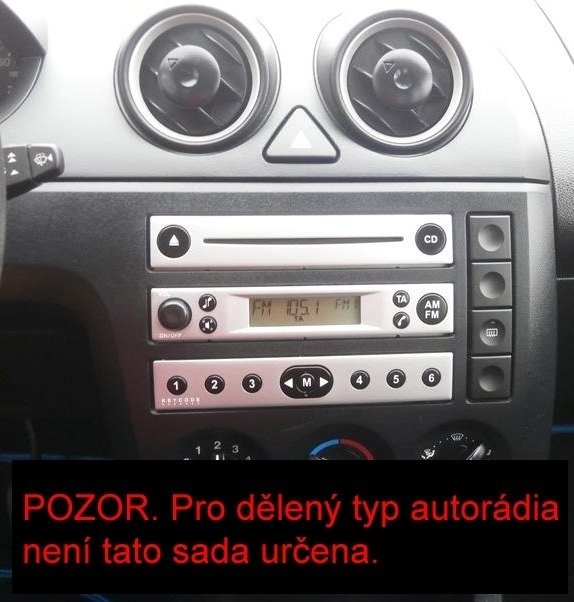 Rámeček autorádia FORD Fiesta 2005-2008 Sada s konektory