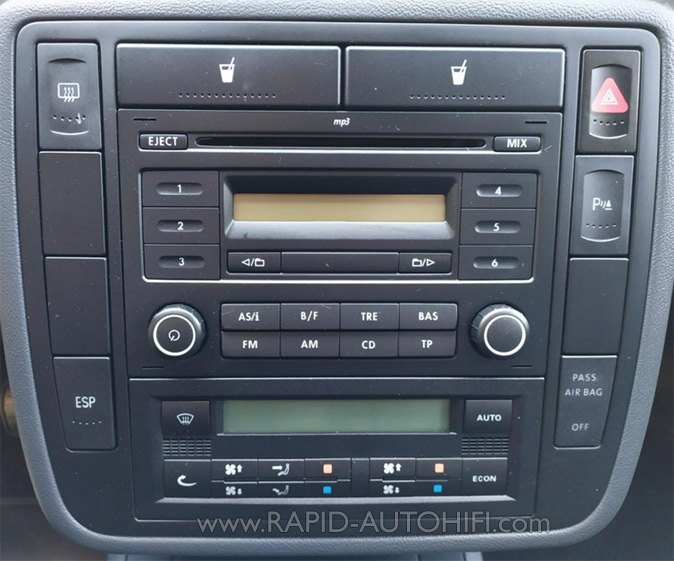 Autorádio VW Sharan RCD JVC KD-T702BT Bluetooth s instalační sadou