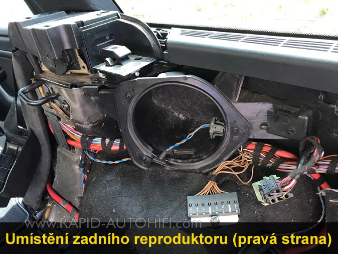 Reproduktory BMW E46 Touring Renegade RX62 Zadní s redukcemi