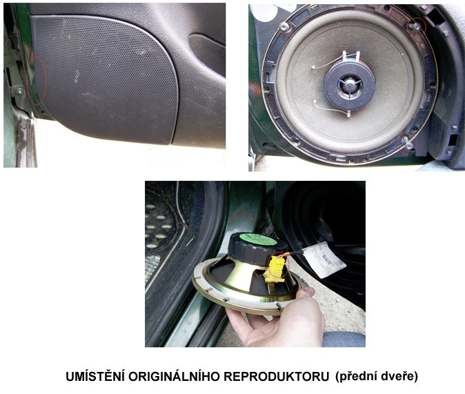 Reproduktory PEUGEOT 306 ESX HZ62 Přední s redukcemi