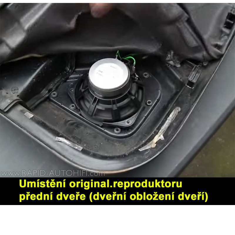 Reproduktory AUDI A3 8L 1996-2003 Rockford Fosgate R152-S Přední s redukcemi