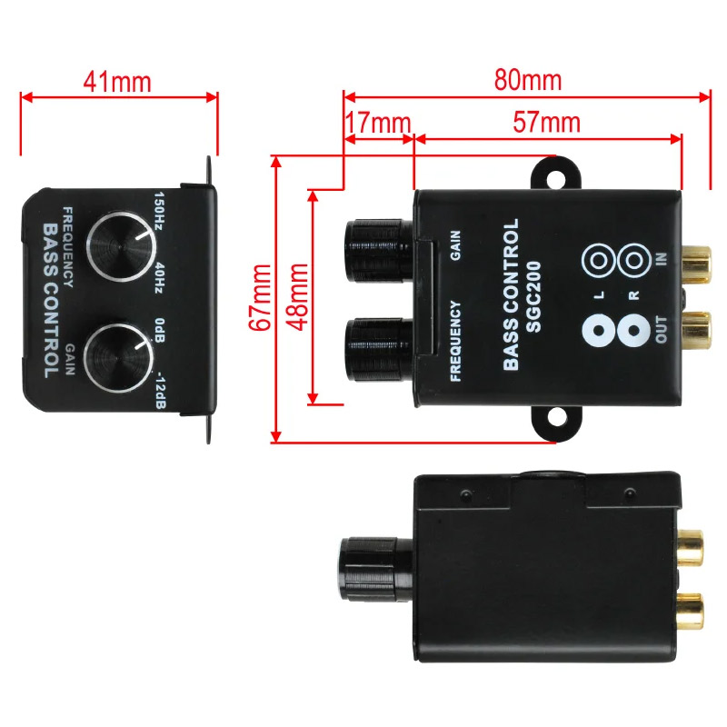 Bass Controll Ovladač nastavení zesilovače