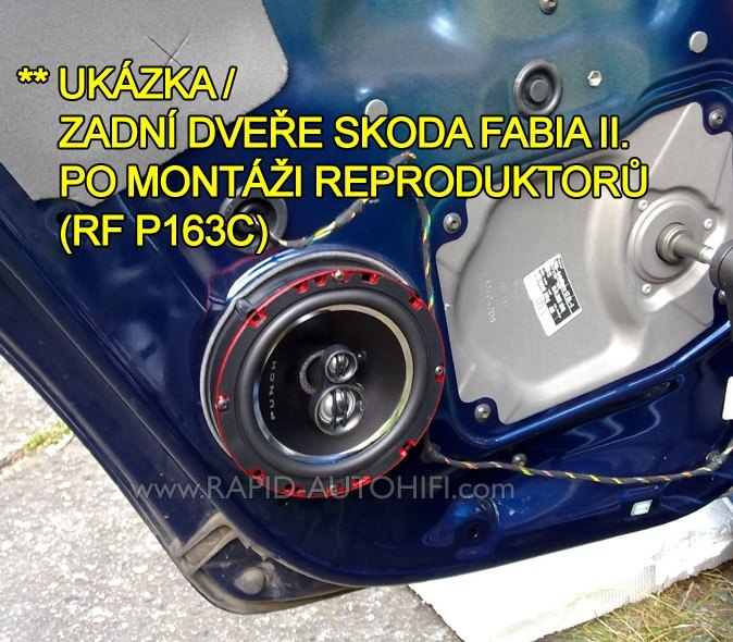 Reproduktory ŠKODA FABIA II. ESX SXE62 s redukcemi