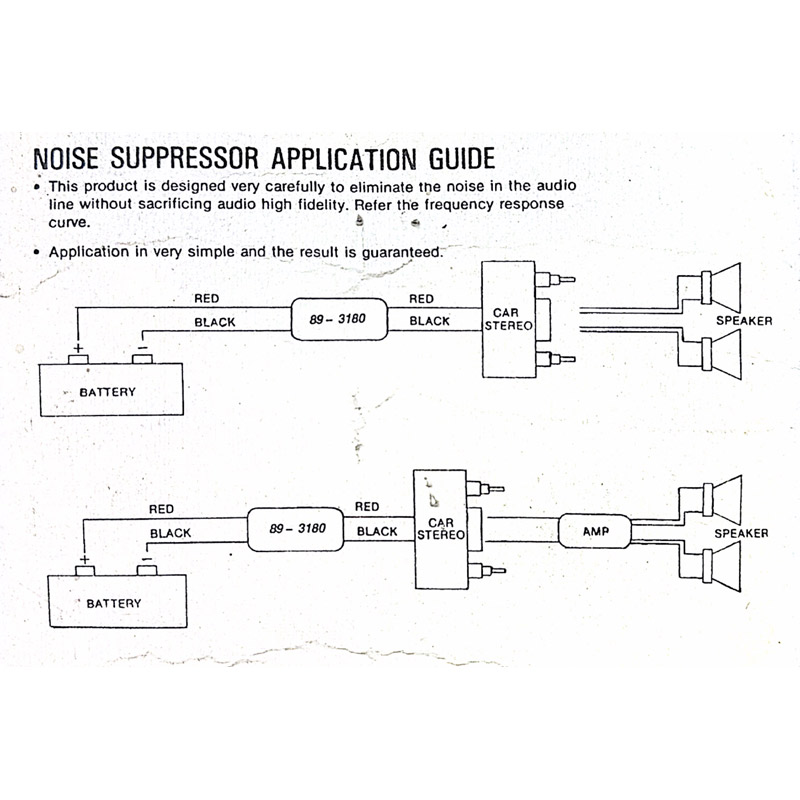 Odrušovací filtr napájení autorádia Noise Suppressor 12V 35A