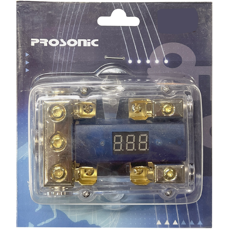Pojistkové pouzdro Prosonic s digitálním voltmetrem