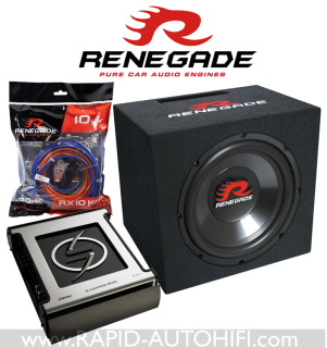 SET Subwoofer RENEGADE RXV1000 + Zesilovač LA S4.200.2 + Sada RX10KIT
