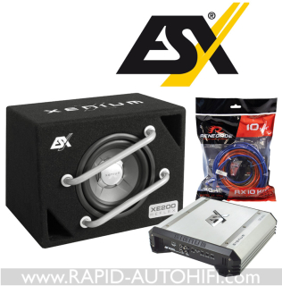 SET Subwoofer ESX XE200 + zesilovač SE260 + kabelová sada RX10KIT