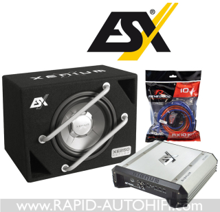 SET Subwoofer ESX XE250 + zesilovač SE260 + kabelová sada RX10KIT
