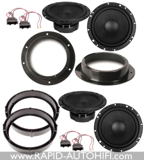 Reproduktory VW Touran ESX HZ6.2W Přední+Zadní s redukcemi