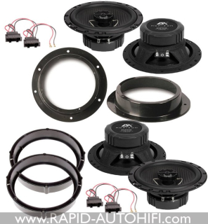 Reproduktory VW Golf 5 Plus ESX HZ62 Přední+Zadní s redukcemi