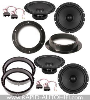 Reproduktory VW Touran ESX SXE6.2W Přední+Zadní s redukcemi