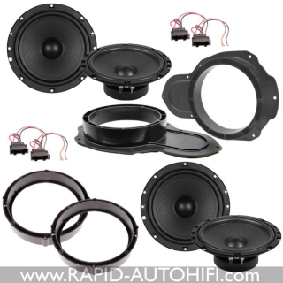 Reproduktory VW PASSAT B6 ESX SXE6.2W Přední+Zadní s redukcemi
