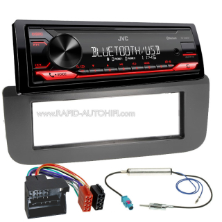 Autorádio ŠKODA Fabia II. Roomster JVC KD-X282BT Bluetooth s instalační sadou