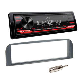 Autorádio ALFA ROMEO 147 JVC KD-X282BT Bluetooth s instalační sadou tmavý rámeček