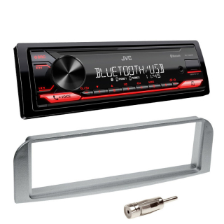Autorádio ALFA ROMEO 147 JVC KD-X282BT Bluetooth s instalační sadou stříbrný rámeček