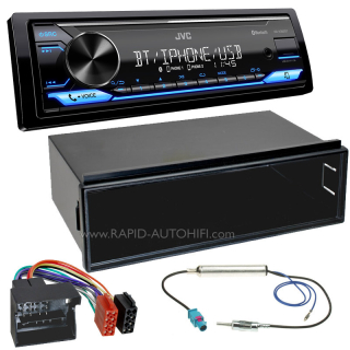 Autorádio ŠKODA Superb I. Rhapsody SatCompass JVC KD-X382BT Bluetooth s instalační sadou