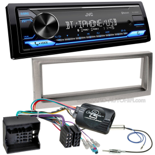 Autorádio PEUGEOT 407 JVC KD-X382BT Bluetooth s instalační sadou a ovládáním volantu