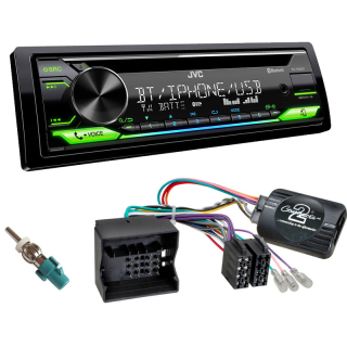Autorádio FIAT Scudo JVC KD-T922BT Bluetooth s instalační sadou a ovládáním volantu
