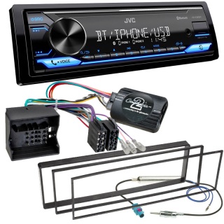 Autorádio PEUGEOT 207 JVC KD-X382BT Bluetooth s instalační sadou a ovládáním volantu