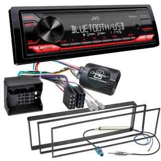 Autorádio PEUGEOT 207 JVC KD-X282BT Bluetooth s instalační sadou a ovládáním volantu