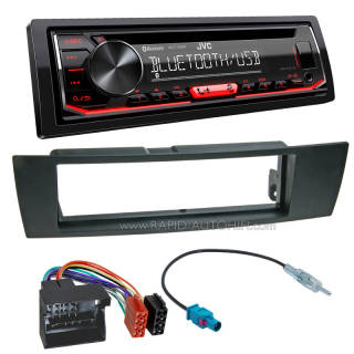 Autorádio BMW E90 E91 E92 E93 JVC KD-T702BT Bluetooth s instalační sadou