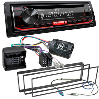 Autorádio CITROEN C4 Picasso JVC KD-T702BT Bluetooth s instalační sadou a ovládáním volantu 